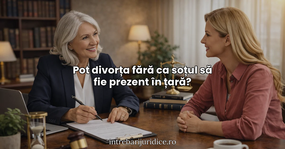 Pot divorța fără ca soțul să fie prezent în țară?