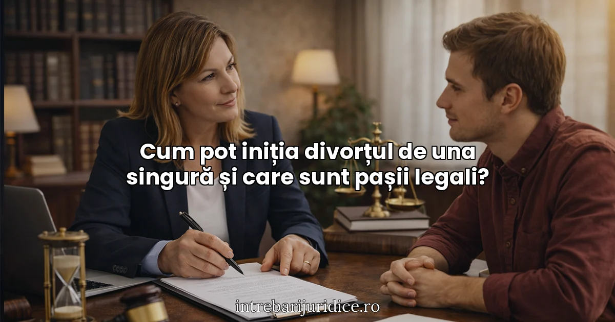 Cum pot iniția divorțul de una singură și care sunt pașii legali?