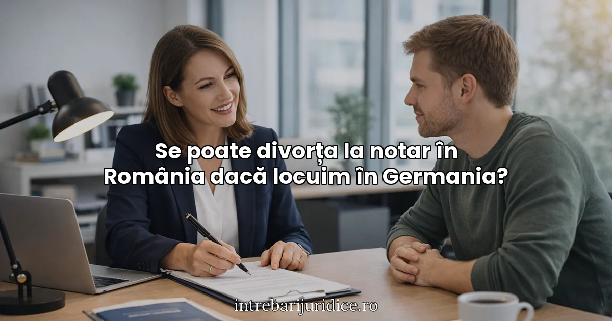 Se poate divorța la notar în România dacă locuim în Germania?