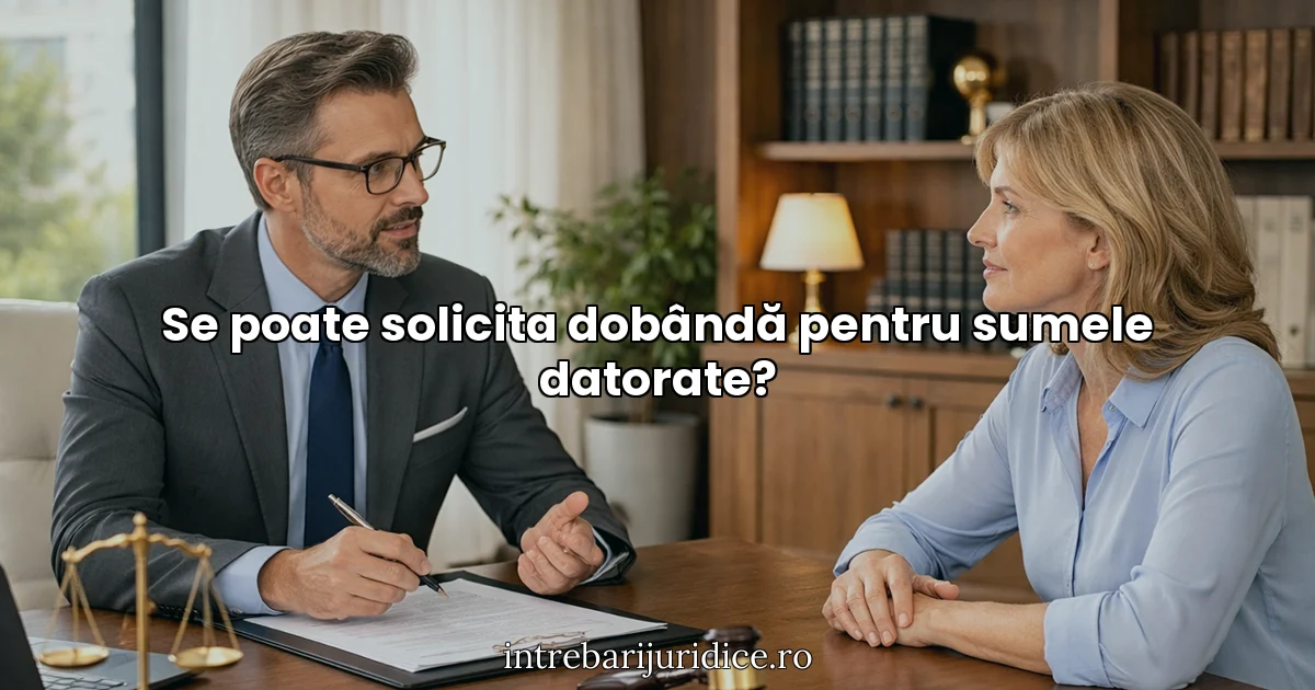Se poate solicita dobândă pentru sumele datorate?