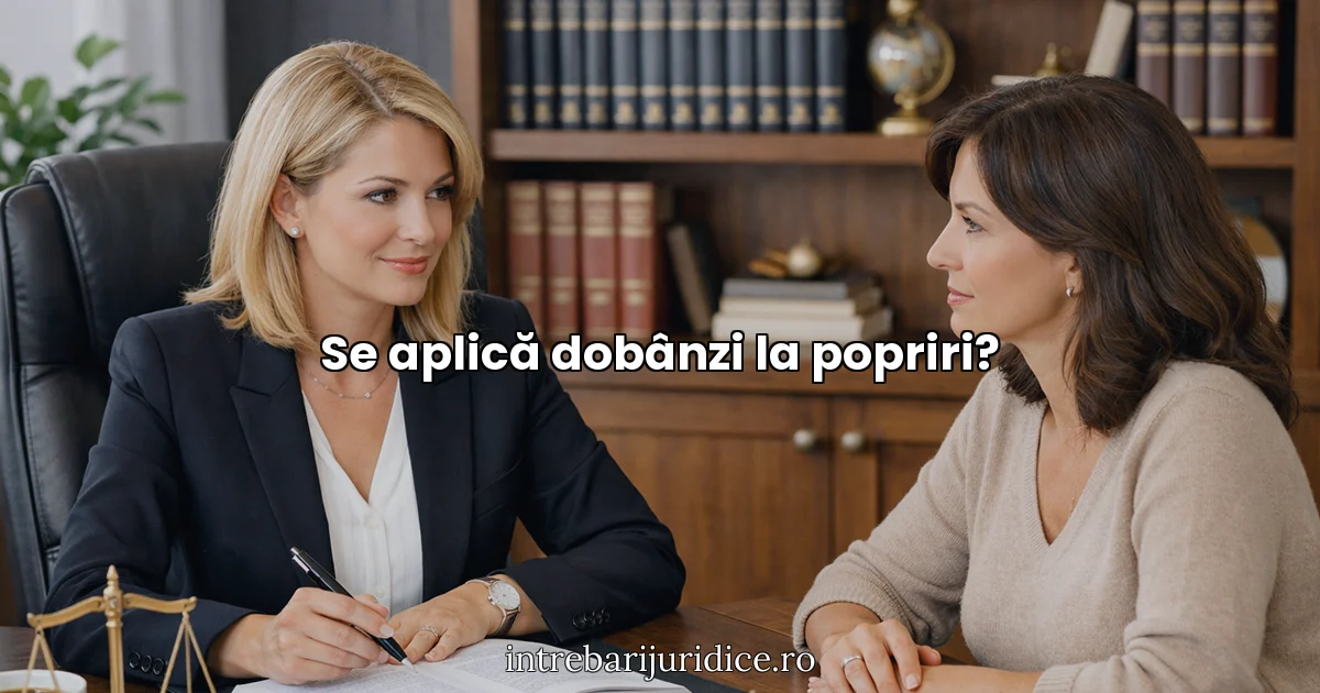 Se aplică dobânzi la popriri?