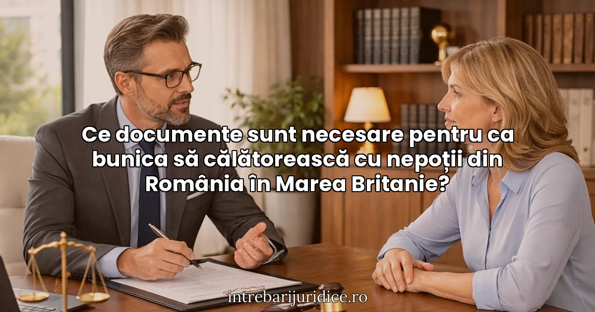 Ce documente sunt necesare pentru ca bunica să călătorească cu nepoții din România în Marea Britanie?