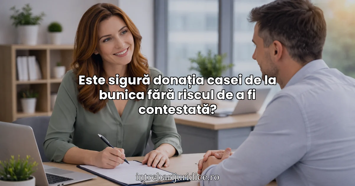 Este sigură donația casei de la bunica fără riscul de a fi contestată?