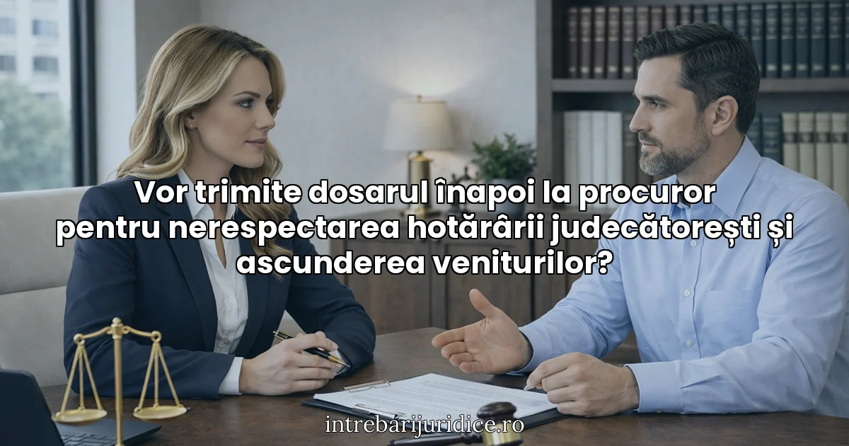 Vor trimite dosarul înapoi la procuror pentru nerespectarea hotărârii judecătorești și ascunderea veniturilor?
