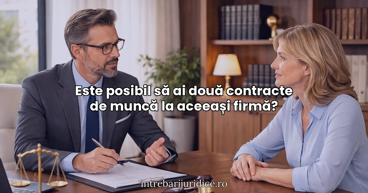 Este posibil să ai două contracte de muncă la aceeași firmă?