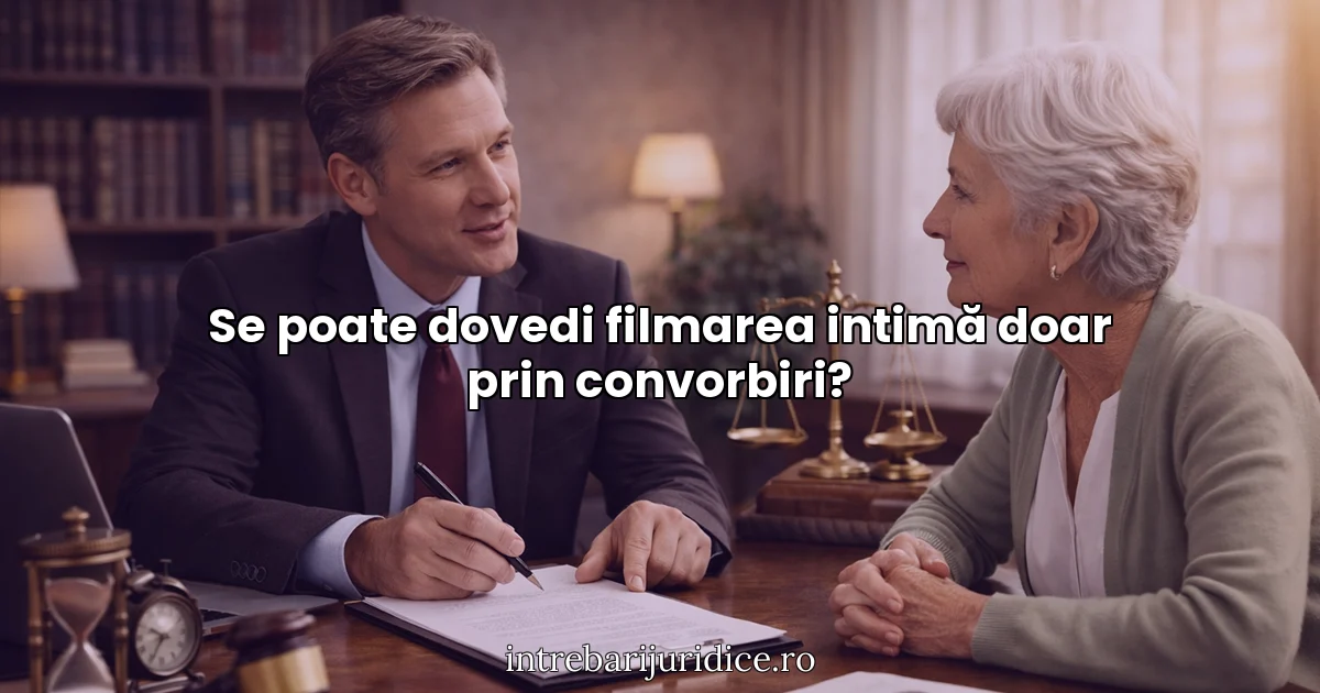 Se poate dovedi filmarea intimă doar prin convorbiri?
