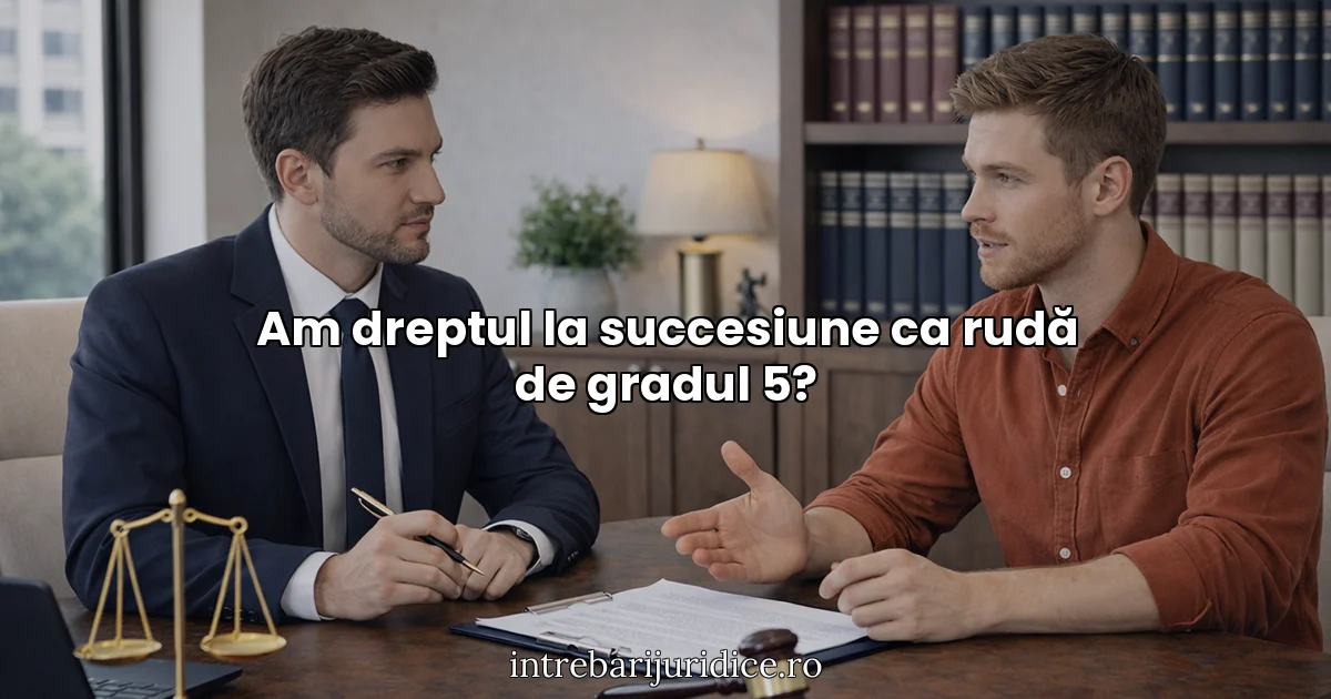 Am dreptul la succesiune ca rudă de gradul 5?