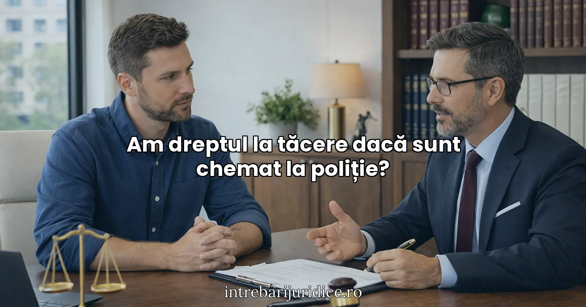 Am dreptul la tăcere dacă sunt chemat la poliție?