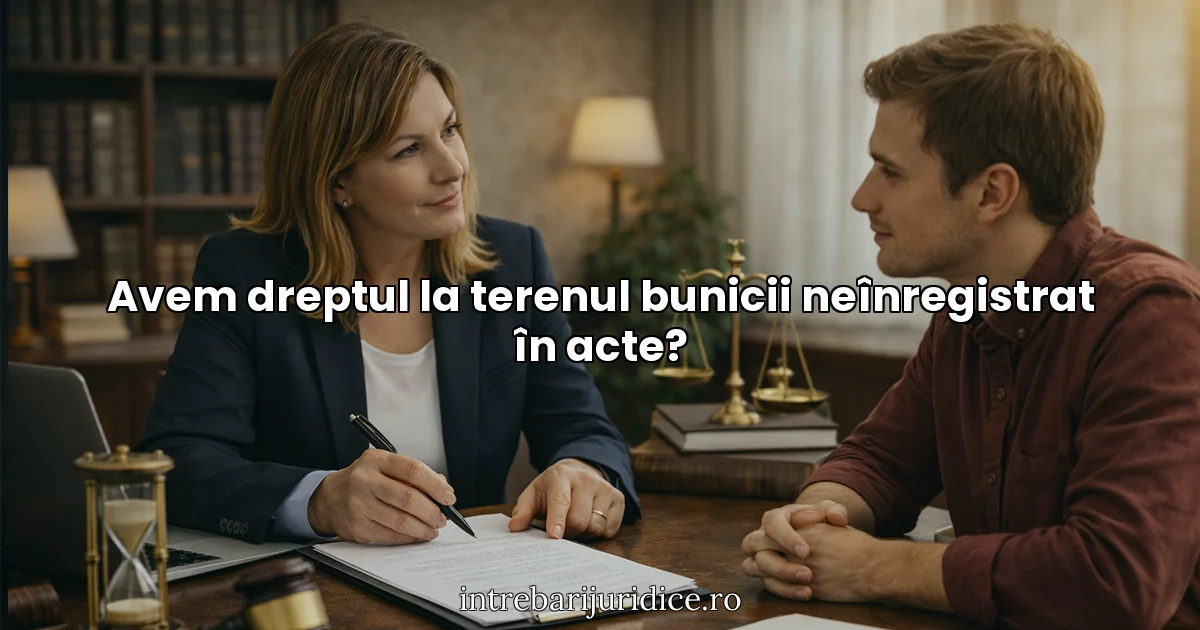 Avem dreptul la terenul bunicii neînregistrat în acte?
