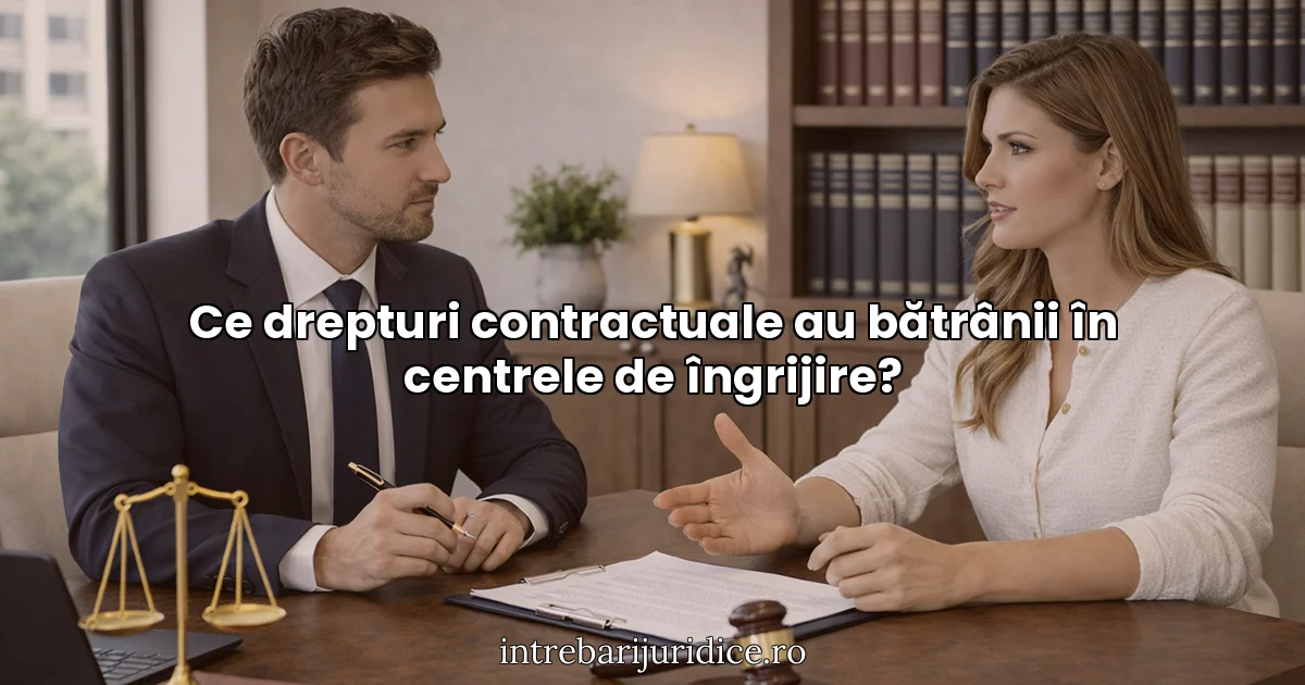 Ce drepturi contractuale au bătrânii în centrele de îngrijire?