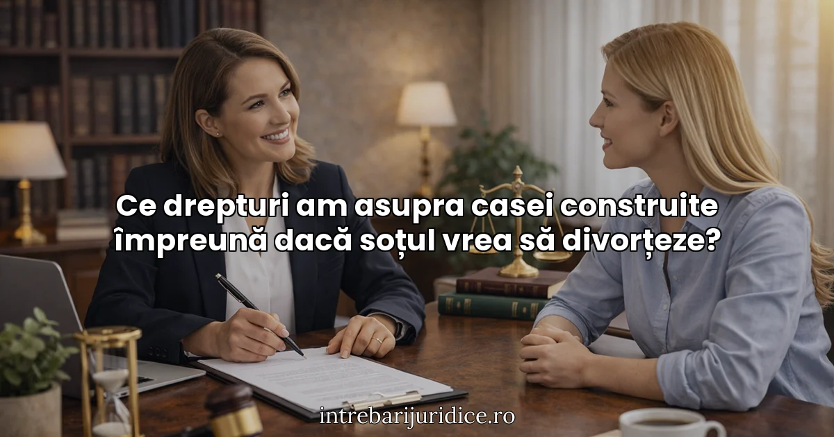 Ce drepturi am asupra casei construite împreună dacă soțul vrea să divorțeze?