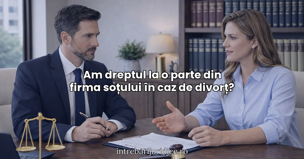 Am dreptul la o parte din firma soțului în caz de divorț?