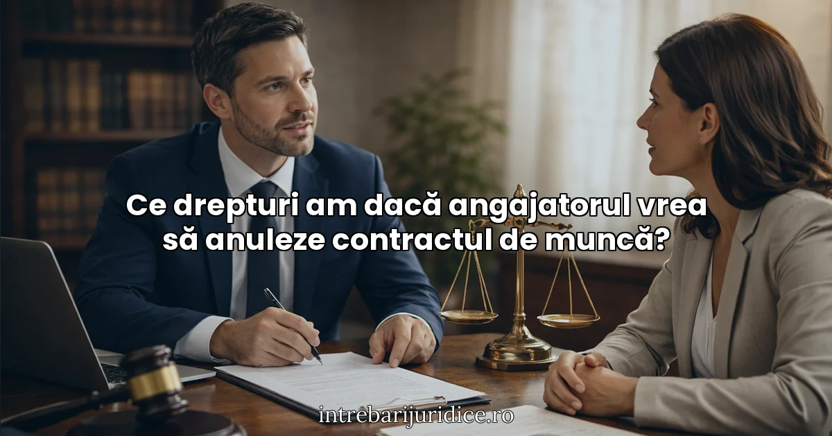 Ce drepturi am dacă angajatorul vrea să anuleze contractul de muncă?