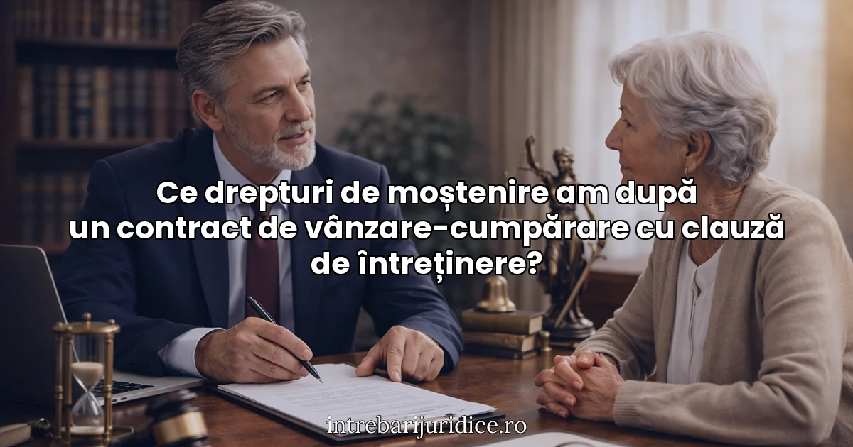 Ce drepturi de moștenire am după un contract de vânzare-cumpărare cu clauză de întreținere?