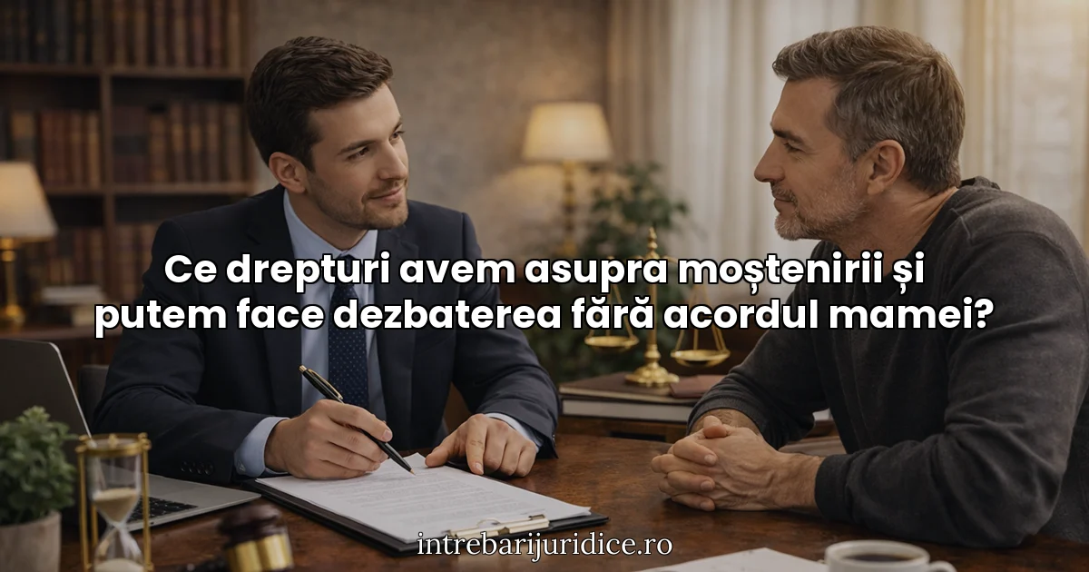Ce drepturi avem asupra moștenirii și putem face dezbaterea fără acordul mamei?