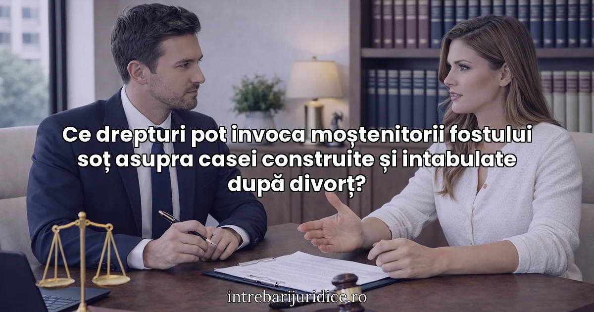 Ce drepturi pot invoca moștenitorii fostului soț asupra casei construite și intabulate după divorț?