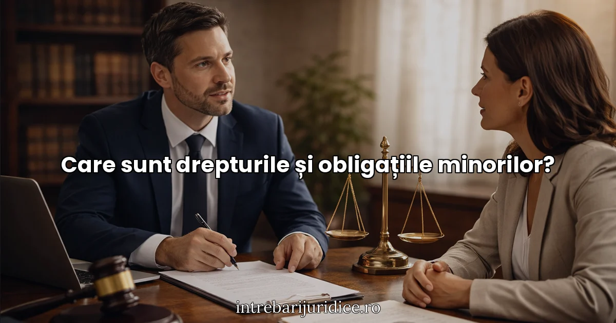 Care sunt drepturile și obligațiile minorilor?