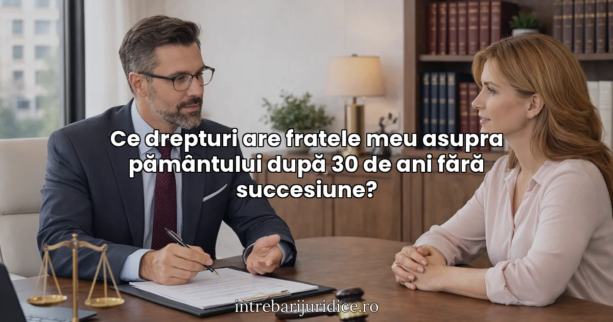 Ce drepturi are fratele meu asupra pământului după 30 de ani fără succesiune?