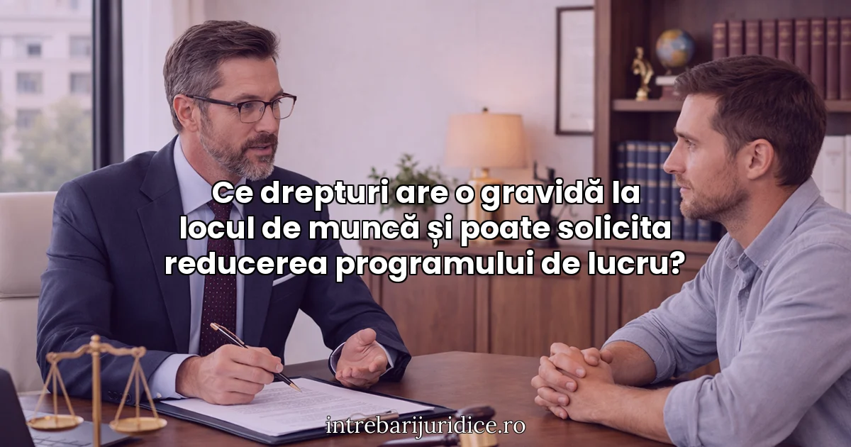 Ce drepturi are o gravidă la locul de muncă și poate solicita reducerea programului de lucru?