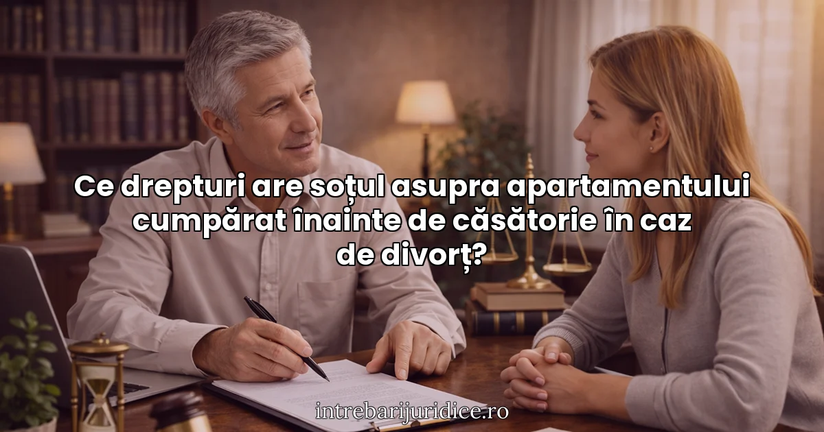 Ce drepturi are soțul asupra apartamentului cumpărat înainte de căsătorie în caz de divorț?