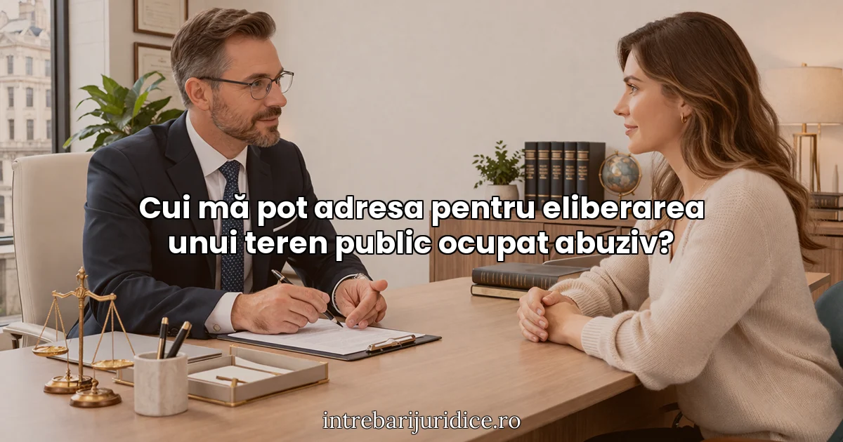 Cui mă pot adresa pentru eliberarea unui teren public ocupat abuziv?