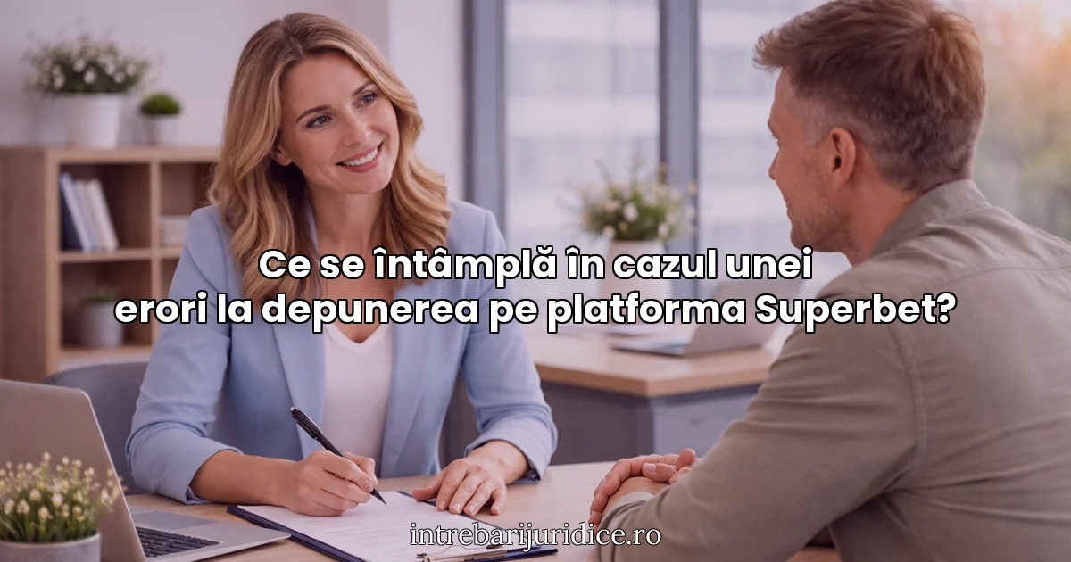 Ce se întâmplă în cazul unei erori la depunerea pe platforma Superbet?
