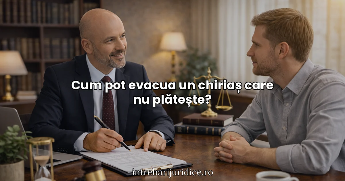 Cum pot evacua un chiriaș care nu plătește?