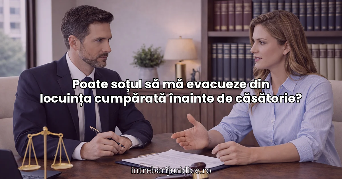 Poate soțul să mă evacueze din locuința cumpărată înainte de căsătorie?
