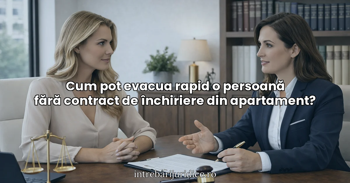 Cum pot evacua rapid o persoană fără contract de închiriere din apartament?