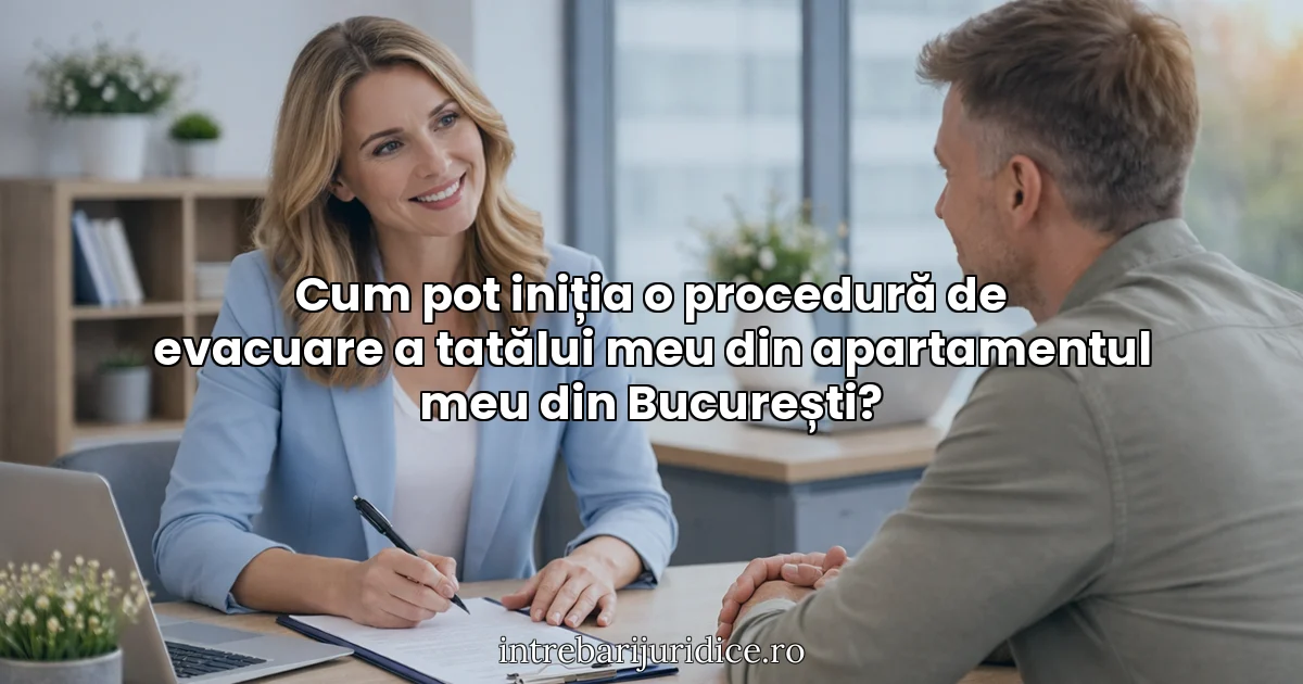 Cum pot iniția o procedură de evacuare a tatălui meu din apartamentul meu din București?