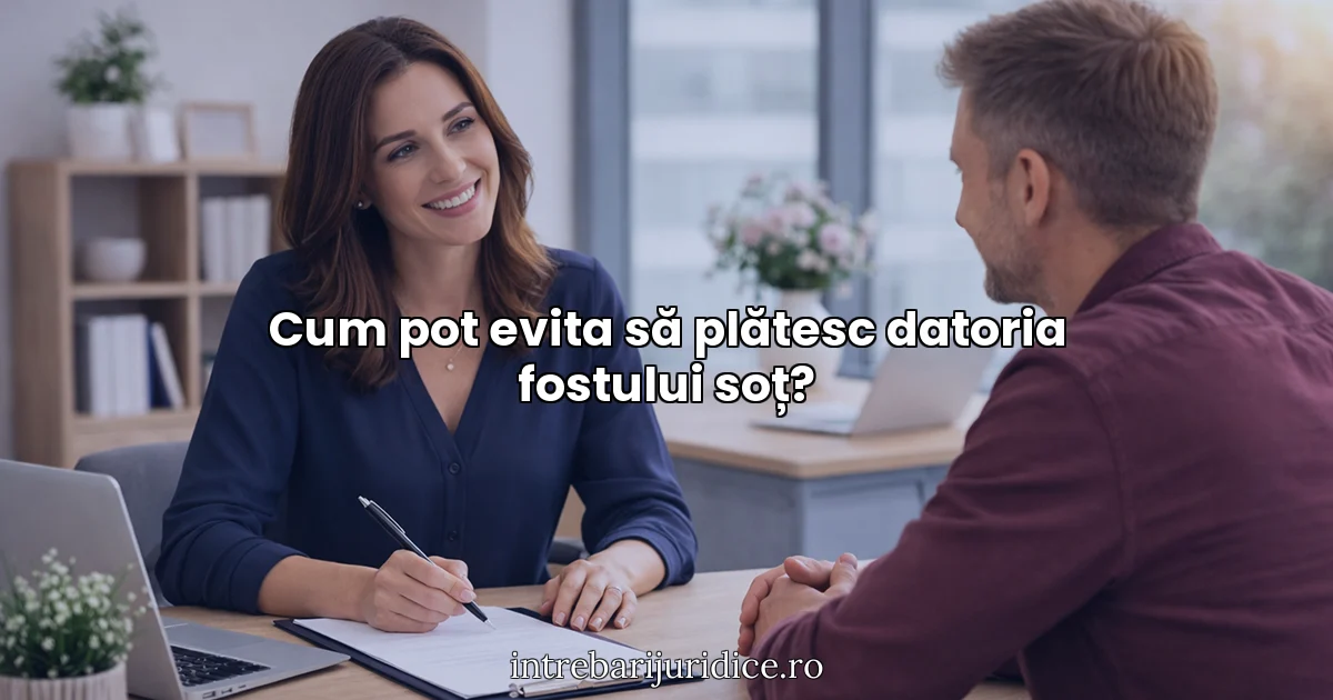 Cum pot evita să plătesc datoria fostului soț?