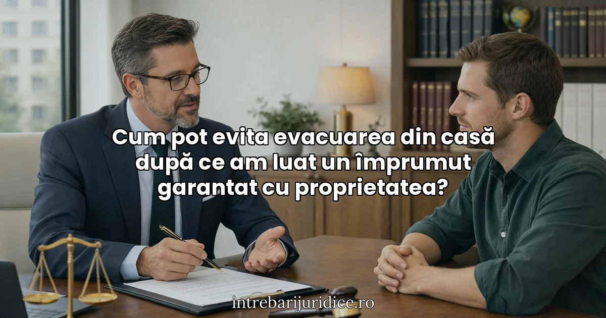Cum pot evita evacuarea din casă după ce am luat un împrumut garantat cu proprietatea?
