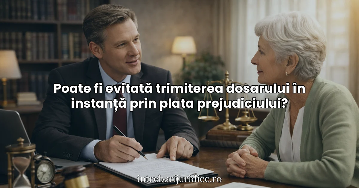 Poate fi evitată trimiterea dosarului în instanță prin plata prejudiciului?