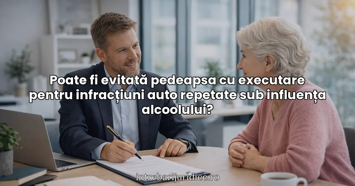 Poate fi evitată pedeapsa cu executare pentru infracțiuni auto repetate sub influența alcoolului?