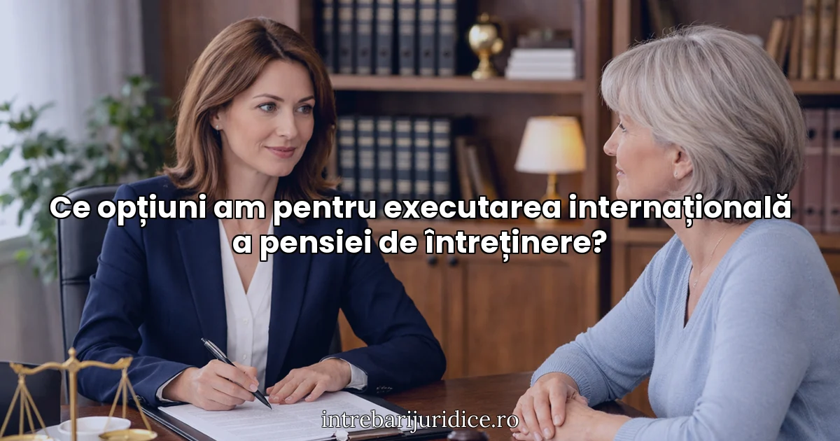 Ce opțiuni am pentru executarea internațională a pensiei de întreținere?