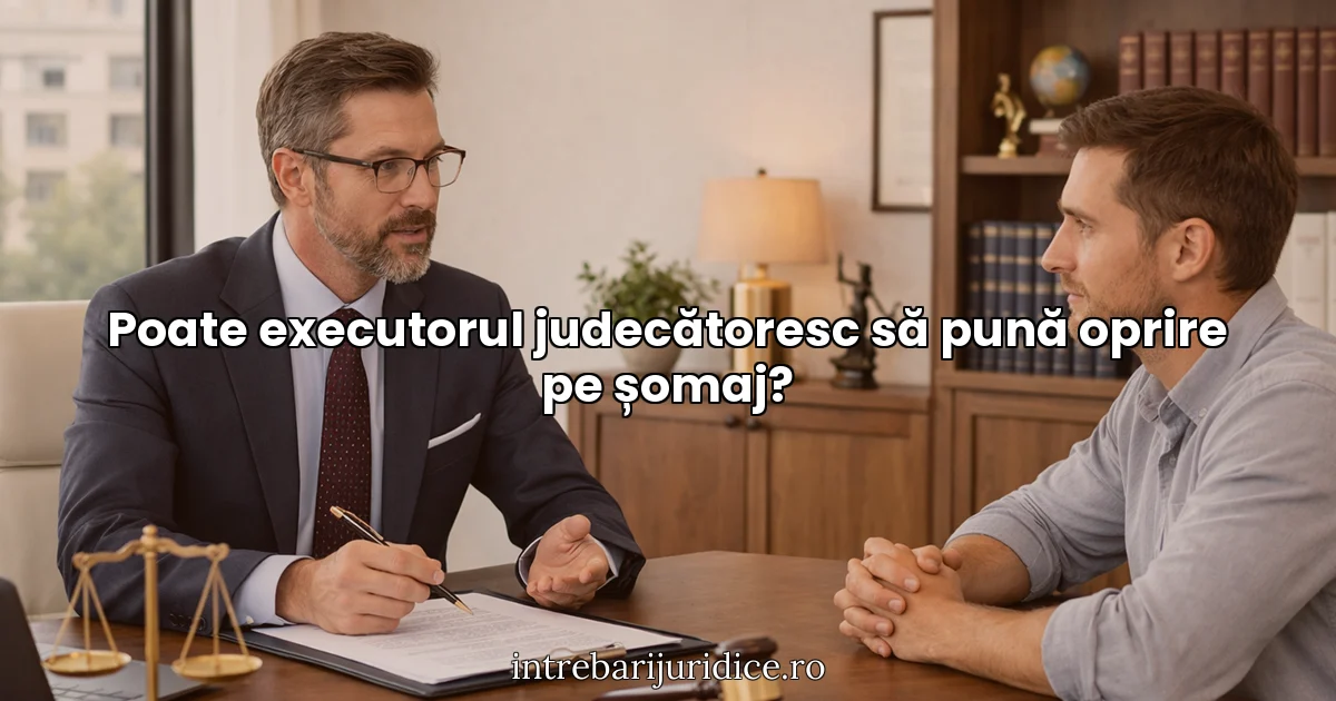 Poate executorul judecătoresc să pună oprire pe șomaj?