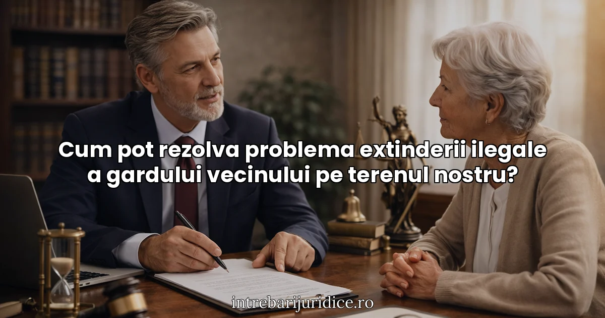 Cum pot rezolva problema extinderii ilegale a gardului vecinului pe terenul nostru?