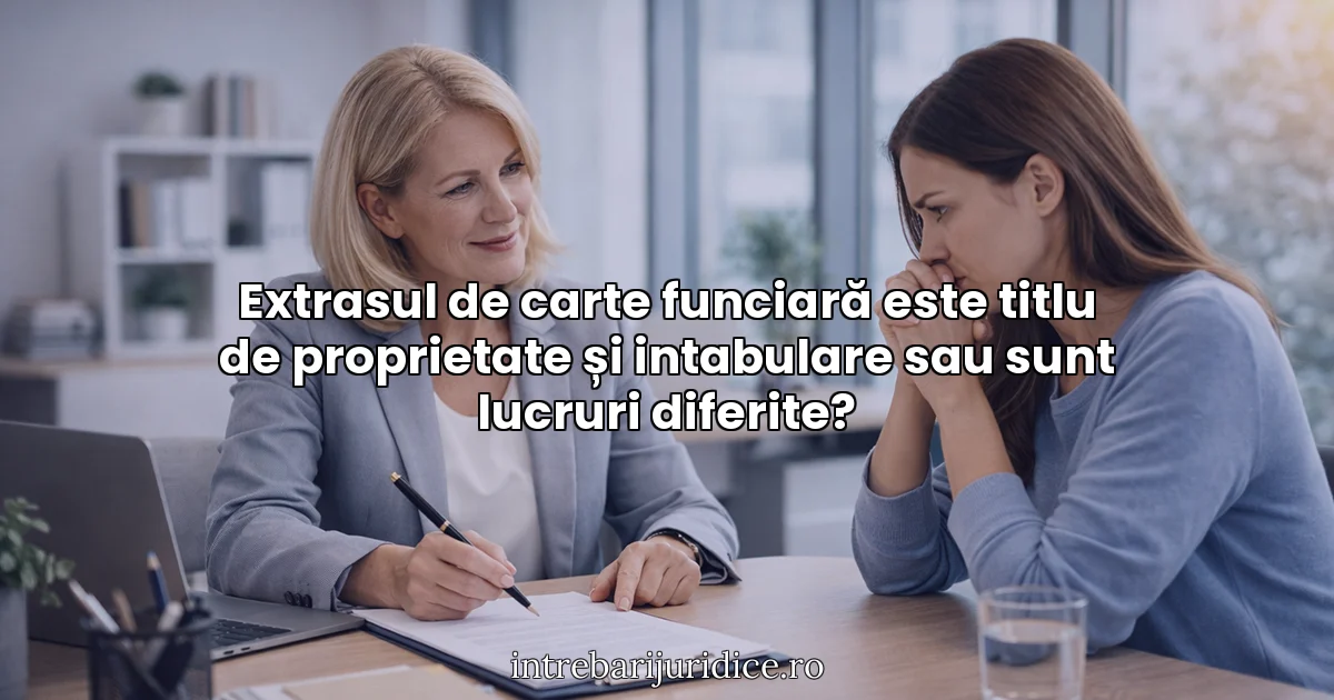 Extrasul de carte funciară este titlu de proprietate și intabulare sau sunt lucruri diferite?