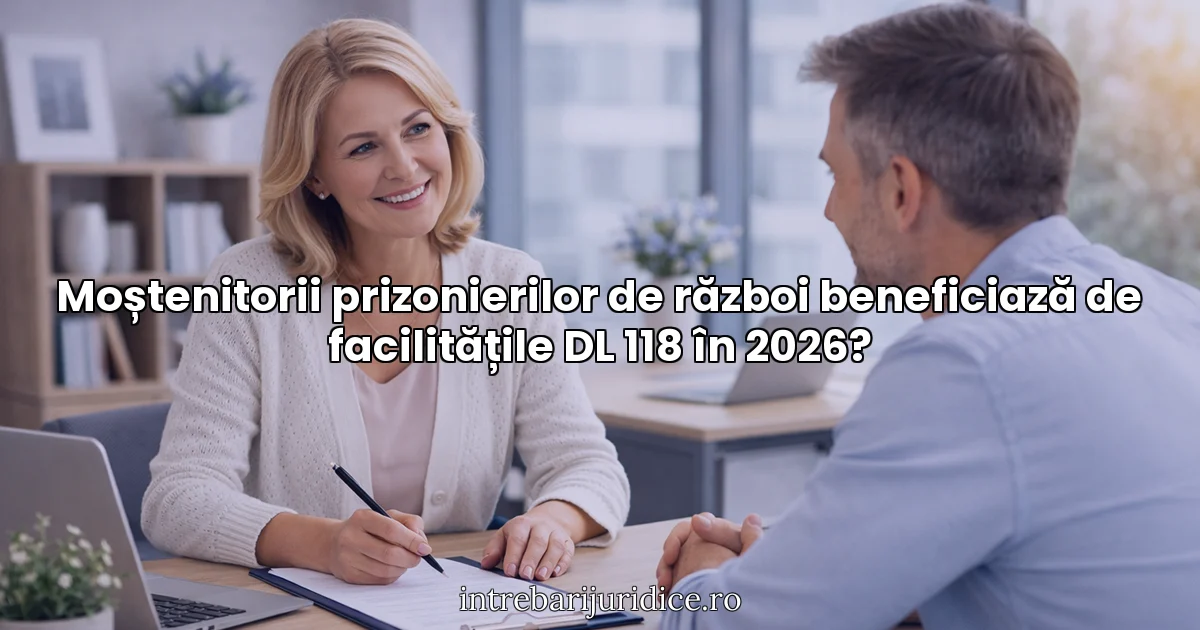 Moștenitorii prizonierilor de război beneficiază de facilitățile DL 118 în 2026?