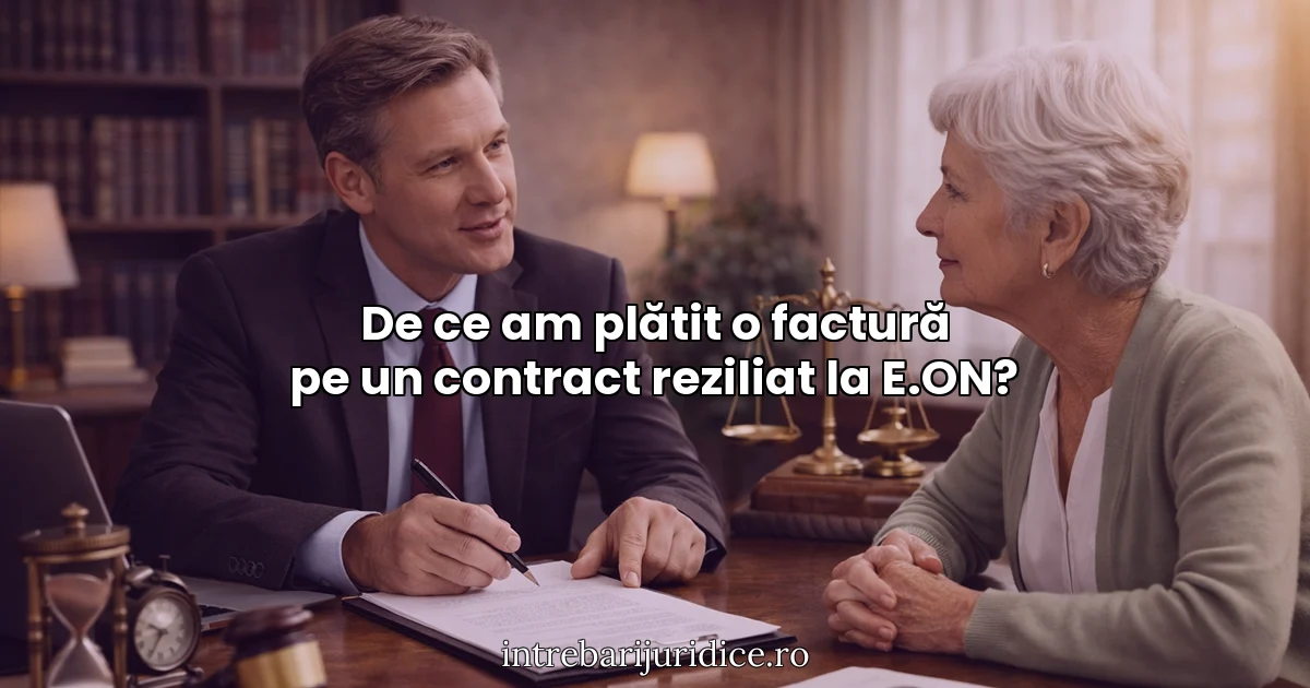 De ce am plătit o factură pe un contract reziliat la E.ON?