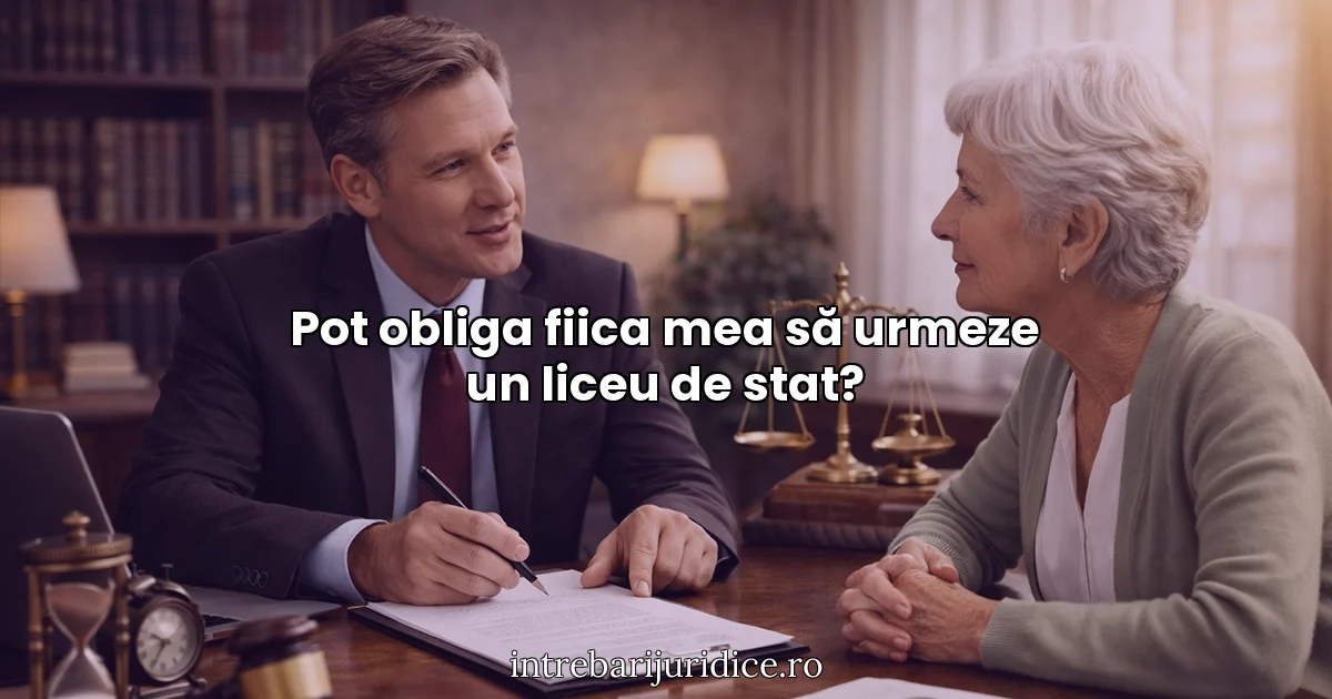 Pot obliga fiica mea să urmeze un liceu de stat?