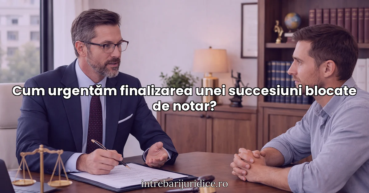 Cum urgentăm finalizarea unei succesiuni blocate de notar?