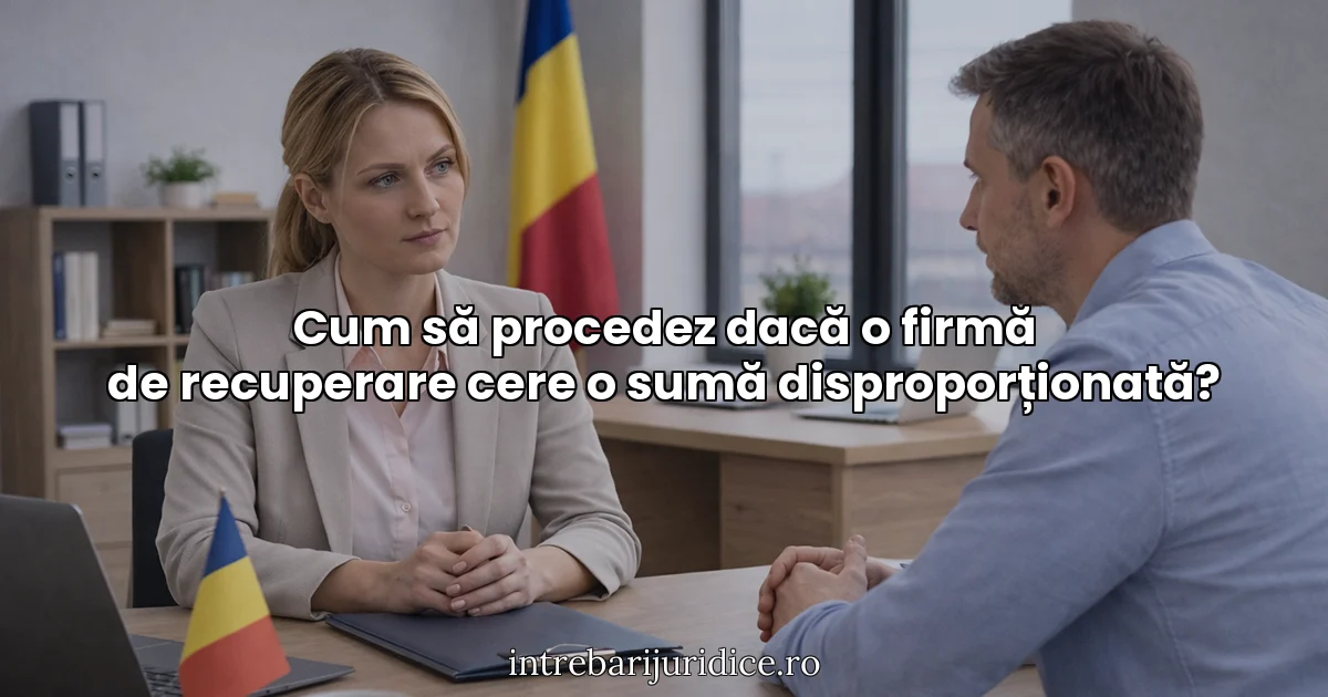 Cum să procedez dacă o firmă de recuperare cere o sumă disproporționată?