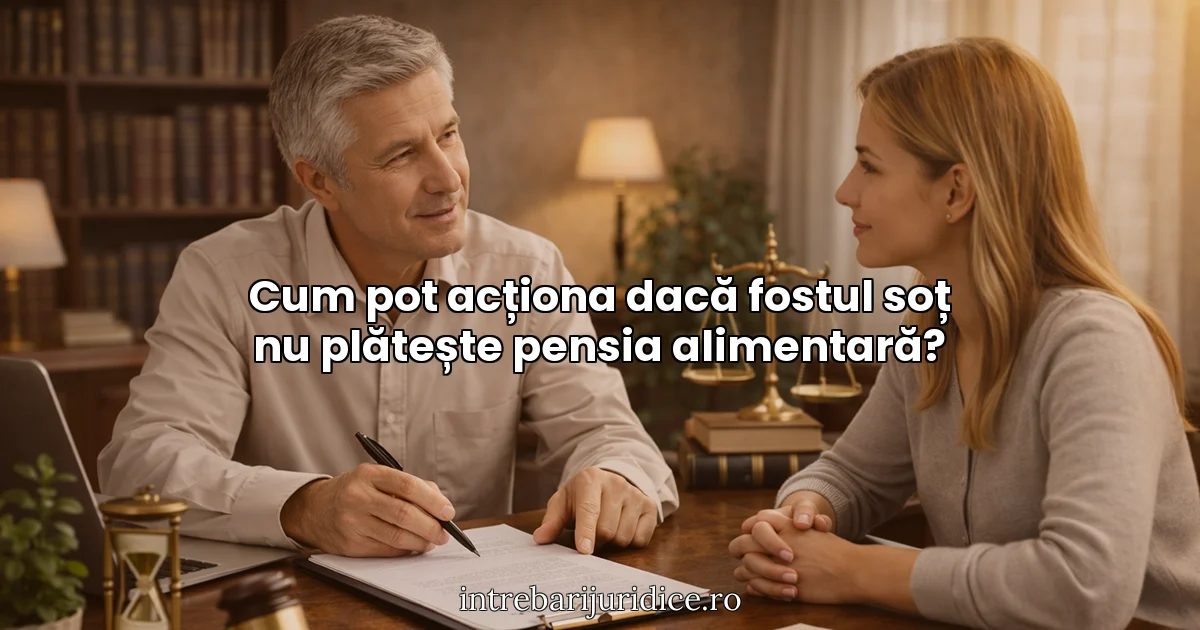 Cum pot acționa dacă fostul soț nu plătește pensia alimentară?