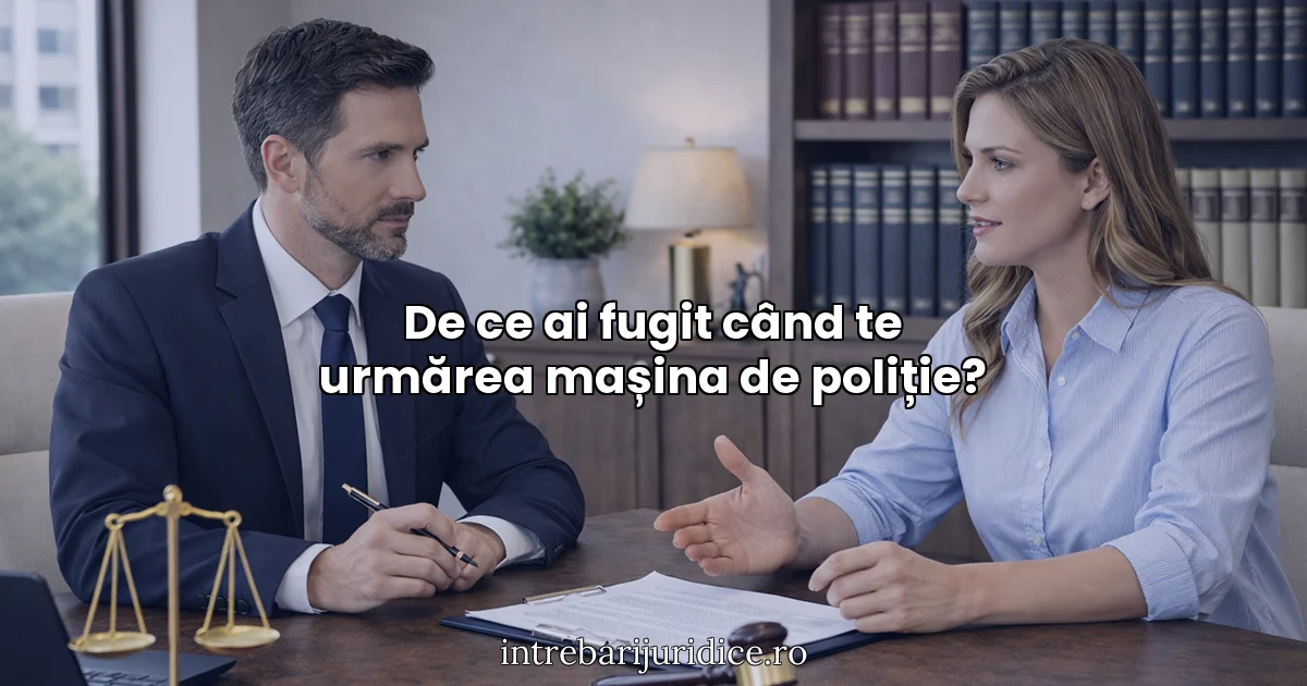 De ce ai fugit când te urmărea mașina de poliție?