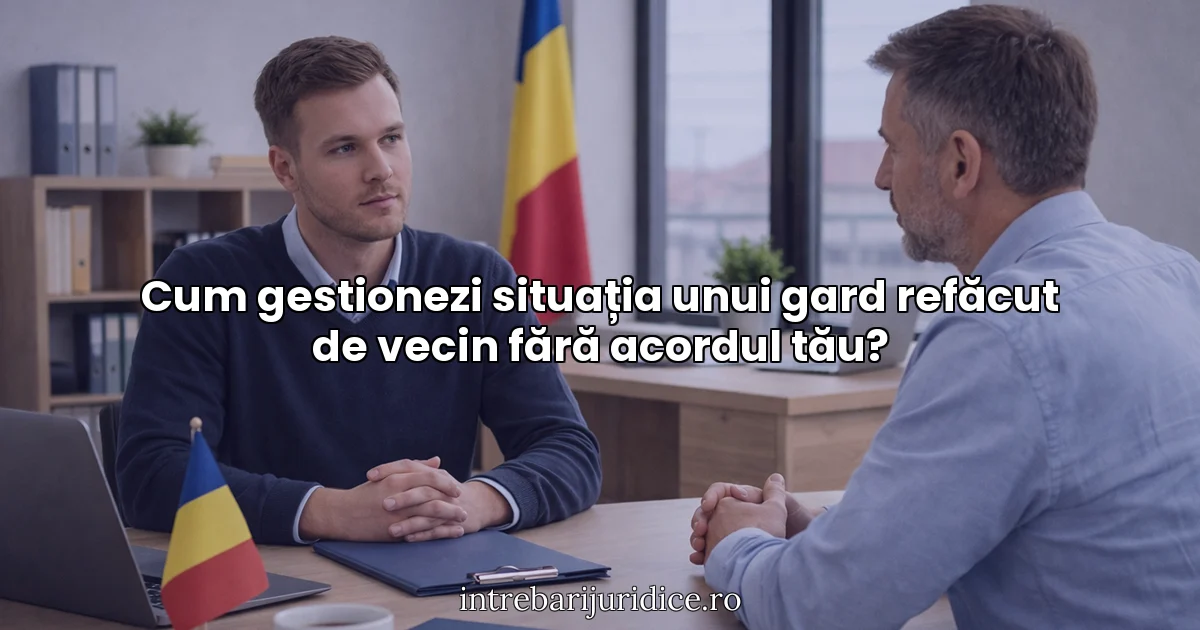 Cum gestionezi situația unui gard refăcut de vecin fără acordul tău?