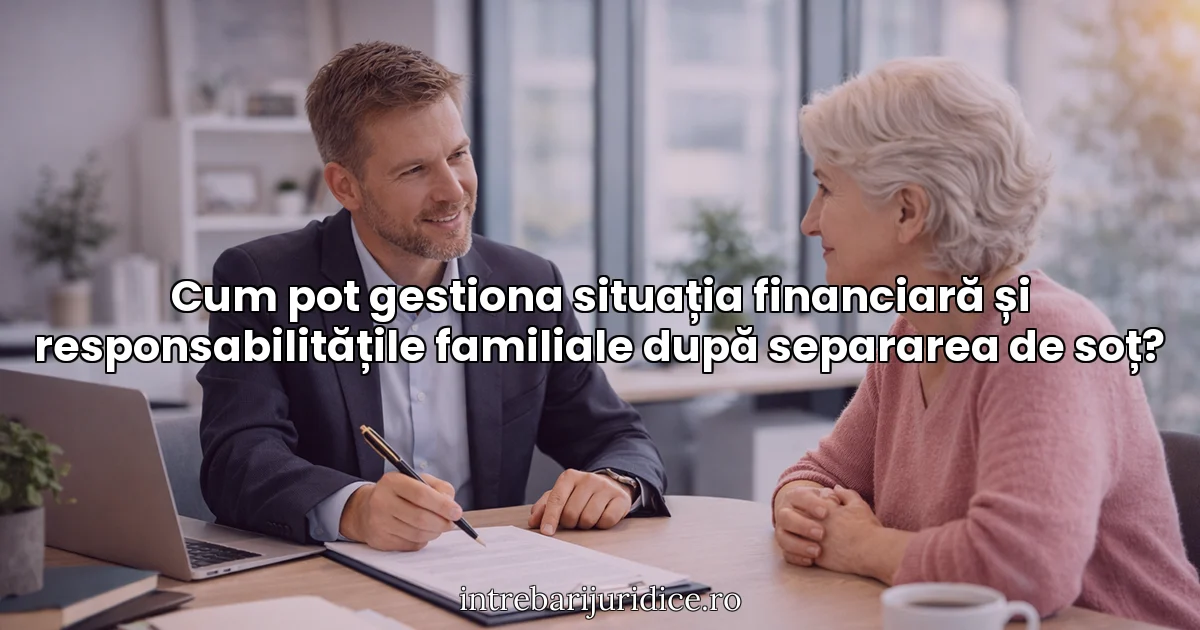 Cum pot gestiona situația financiară și responsabilitățile familiale după separarea de soț?