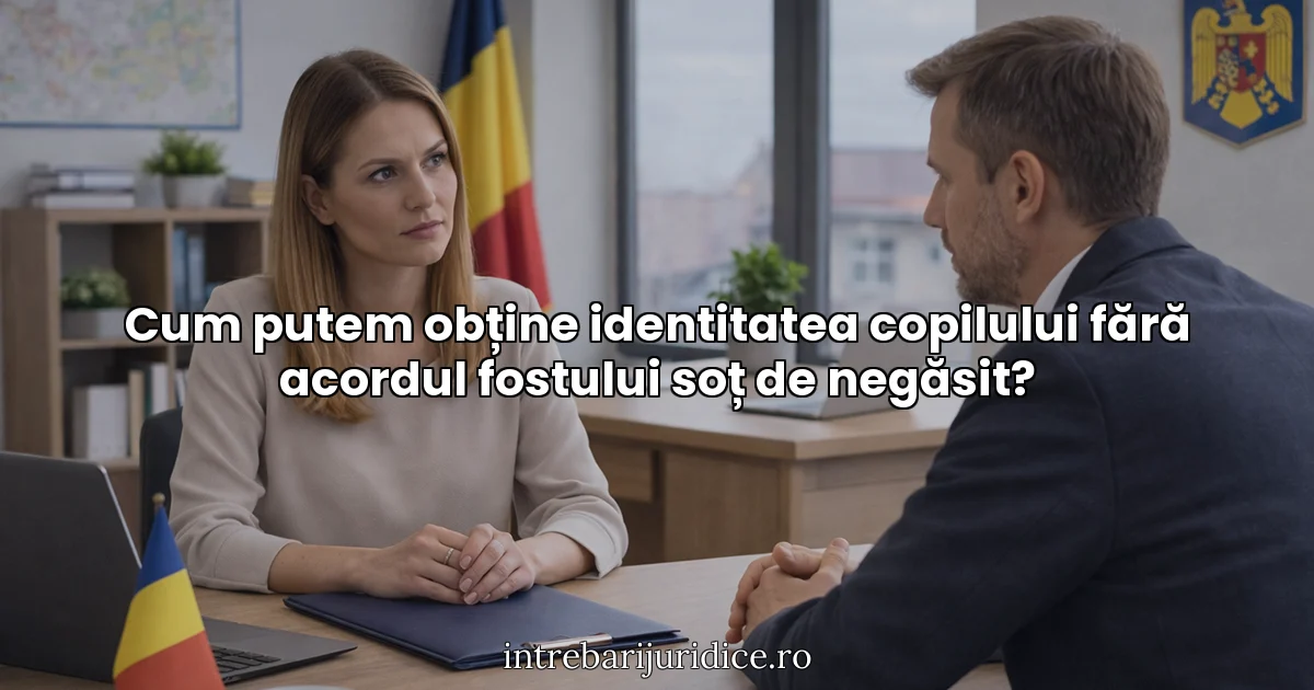 Cum putem obține identitatea copilului fără acordul fostului soț de negăsit?