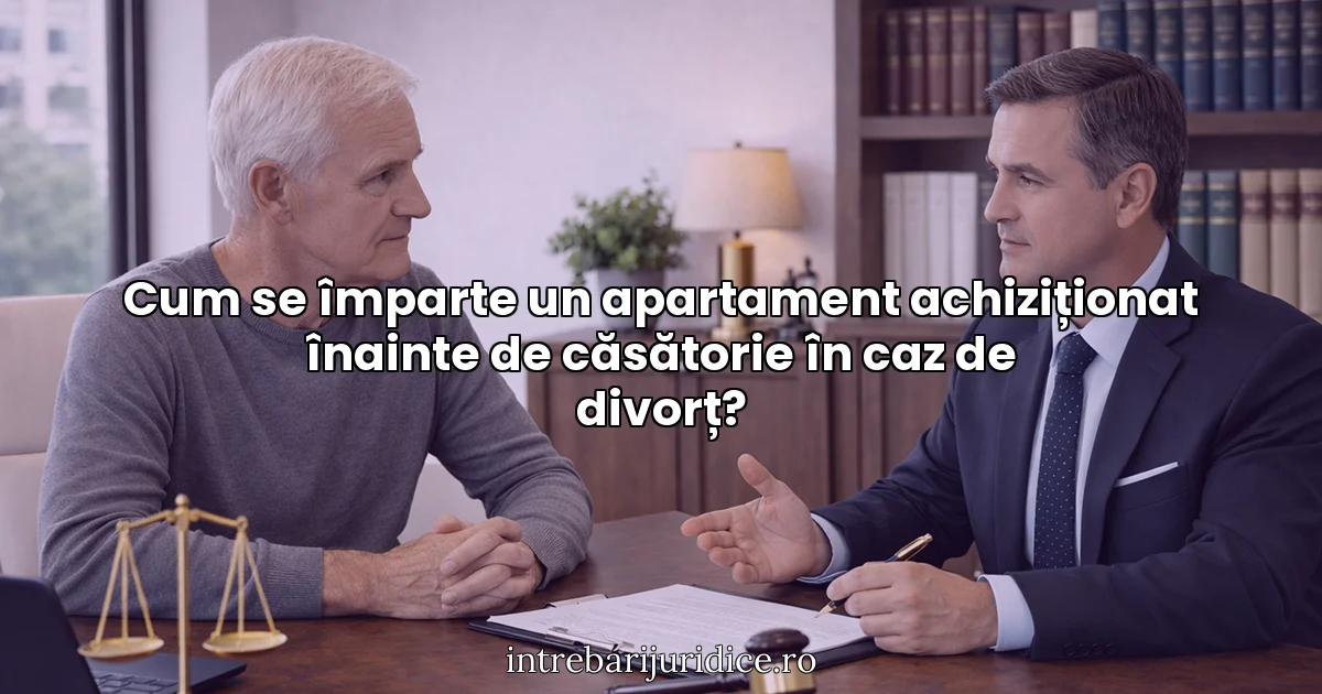Cum se împarte un apartament achiziționat înainte de căsătorie în caz de divorț?