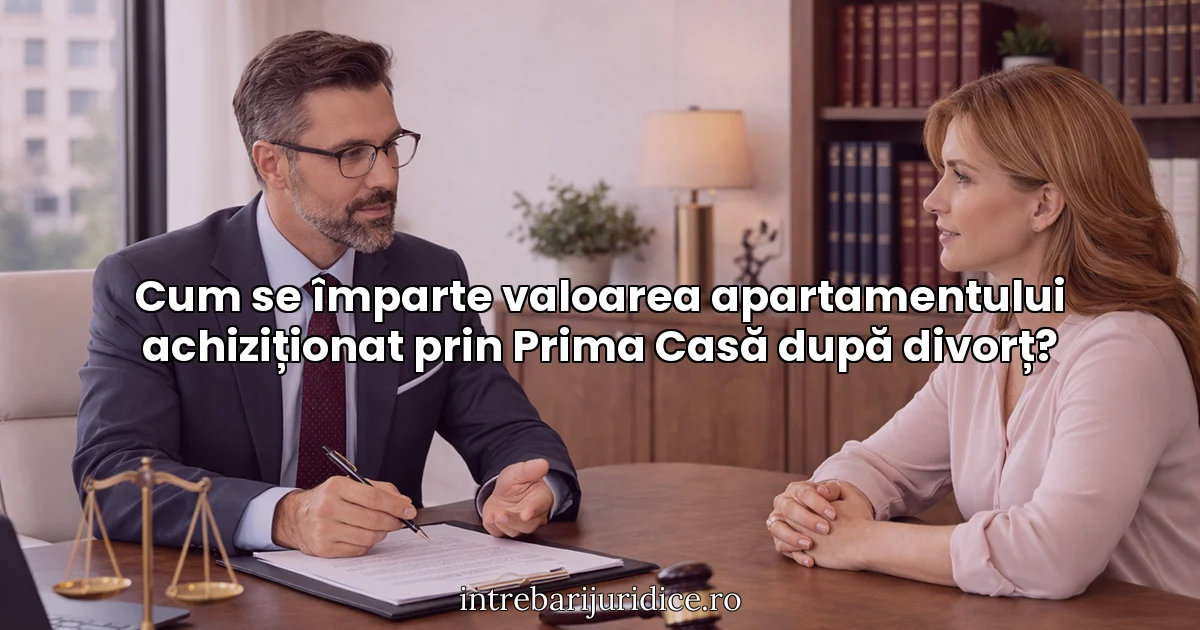 Cum se împarte valoarea apartamentului achiziționat prin Prima Casă după divorț?